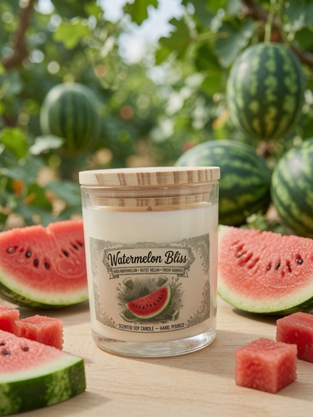 9oz Watermelon Bliss Candle | Juicy Watermelon Scent | DolledUp Boutique
